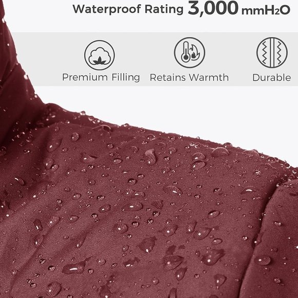 Women's Quilted Winter Coat Warm Puffer Jacket Thicken Parka with Removable Hood - Picture 6 of 6